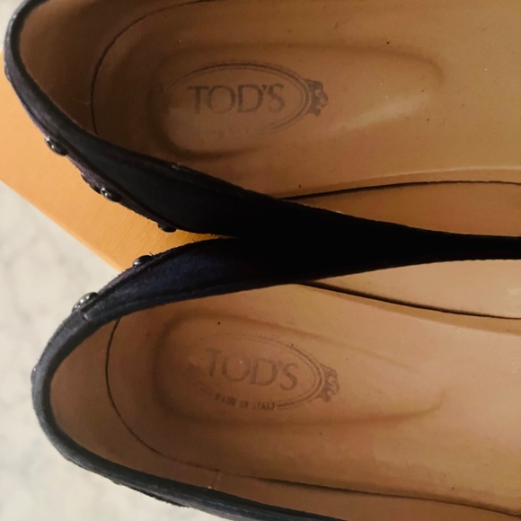 TODS blue studded ballerina flats - Picture 8 of 12